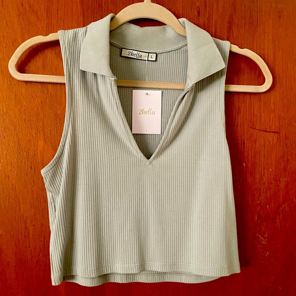 sleeveless crop top